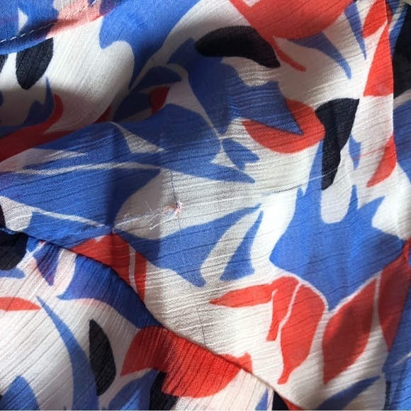 Lauren Ralph Lauren Maxi Off Shoulder Crinkled Georgette Floral Dress Size 10 - Picture 6 of 15